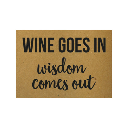 Kaart - Wine goes in Wisdom comes out