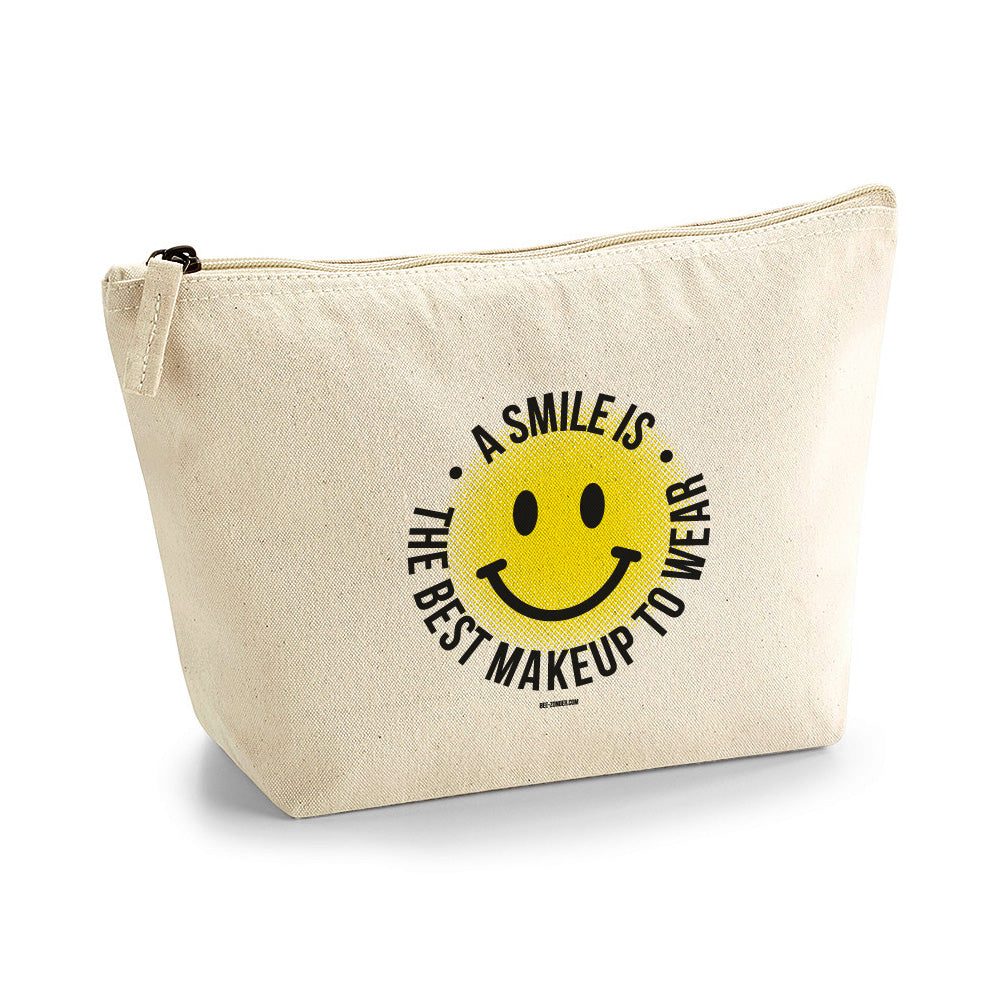 Toiletry bag L - A smile is the best makeup to wear
