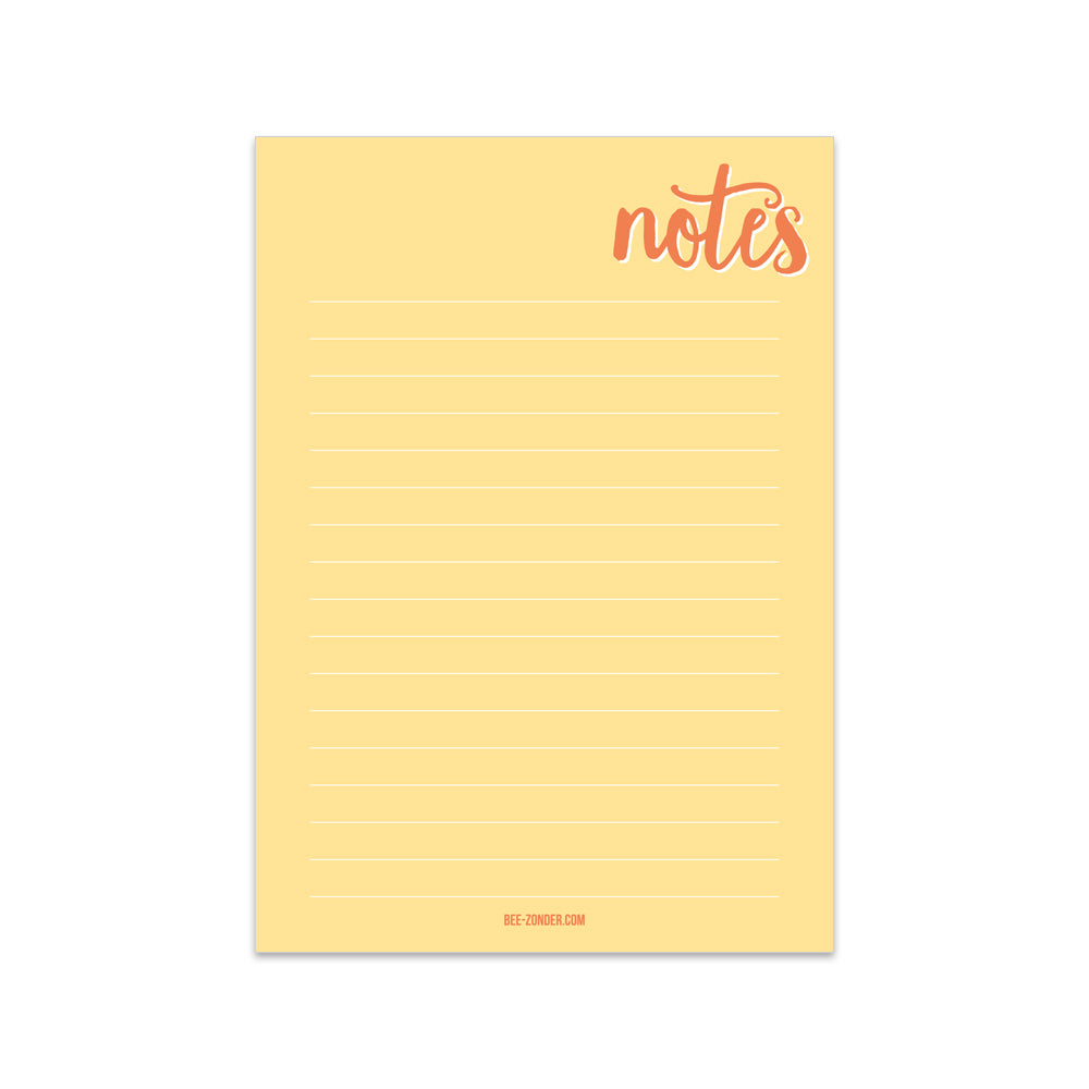 A6 notepad - Notes