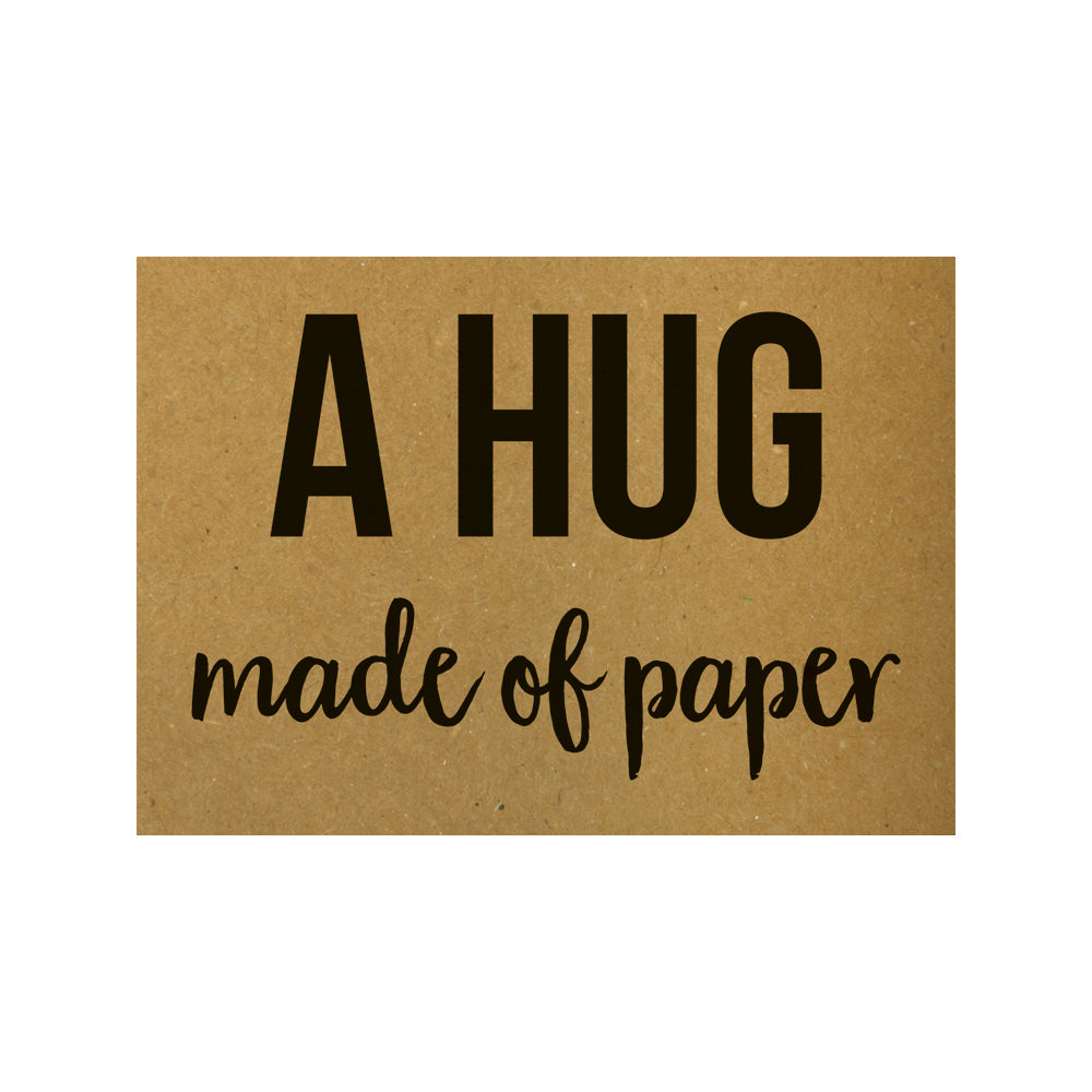 Karte - A hug made of paper