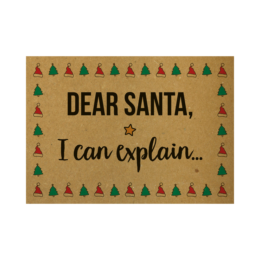 Kerstkaart - Dear Santa, I can explain