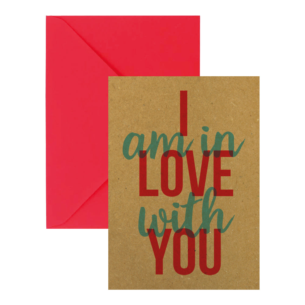 Kaart met envelop - I love you