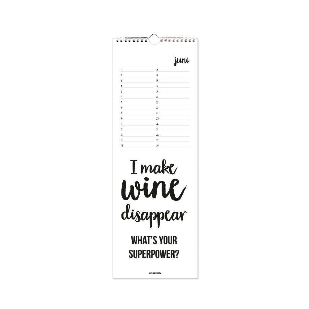 Wine Birthday Calendar